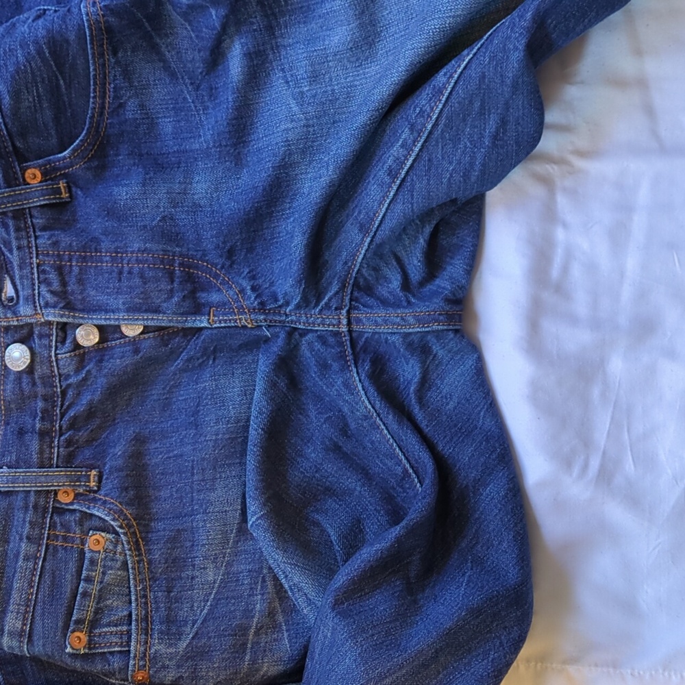 Levi 501s 100% cotton jeans, W 25 L 32 - Picture 8 of 9